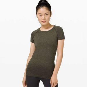 NWT Lululemon Swiftly Tech Short Sleeve 2.0 Grey Sage/Dark Olive Size 12
